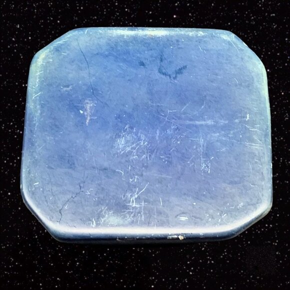 Vintage Hand Carved Fish Blue Soapstone Coaster 3.25”D - Picture 6 of 6